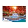 decomonkey Self-Adhesive Waterfall Photo Wallpaper, 147 x 105 cm, Forest Nature view 1