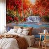 decomonkey Self-Adhesive Waterfall Photo Wallpaper, 147 x 105 cm, Forest Nature view 3