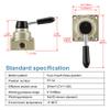 Heschen Rotary Lever Hand Valve, HV-04, PT1/2", 3 Positions, 4-Way Airflow Control Valve view 2