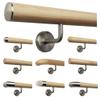 TIBU Pine Stair Handrail, 30–500 cm, with Stainless Steel Brackets view 1
