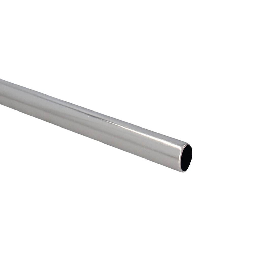 Sento Metal Accessories for 16 mm Curtain Rods, Stainless Steel Look, 140 cm Rod