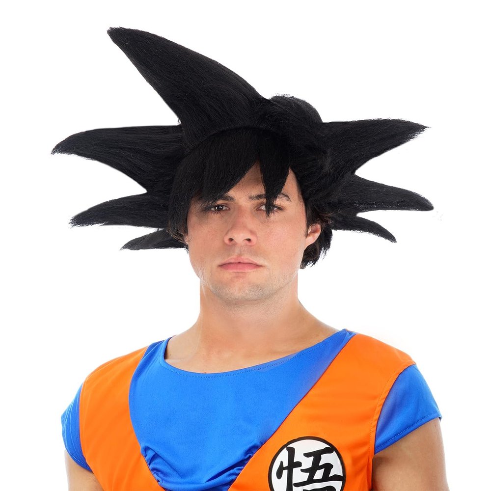 Chaks Goku Saiyan Wig for Men, Anime Convention Cosplay