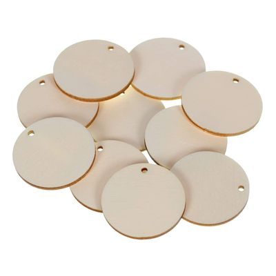 Wooden Discs with Hole for Crafts and Décor, 53 cm Diameter, Pack of 25