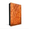 Steel Key Cabinet and Frameless Magnetic Whiteboard, K10 Afzelia Wood Grain view 1