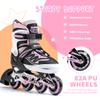 2PM SPORTS Cytia Pink/Purple Adjustable Inline Skates for Kids with LED Light-Up Wheels view 3