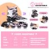2PM SPORTS Cytia Pink/Purple Adjustable Inline Skates for Kids with LED Light-Up Wheels view 4