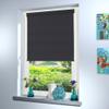 Custom-Made Double Roller Blind, No-Drill Klemmfix, 180 x 65 cm, Granite view 2