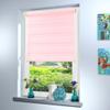 Custom-Made Dual Roller Blind, No-Drill Clamp Mount, Pink, 180 x 90 cm view 2