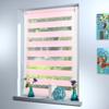 Custom-Made Dual Roller Blind, No-Drill Clamp Mount, Pink, 180 x 90 cm view 3