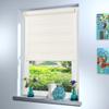 Made-to-Measure Dual Roller Blind, No-Drill Clamp Mount, 120 cm H x 45 cm W, Off-White view 2