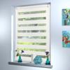 Made-to-Measure Dual Roller Blind, No-Drill Clamp Mount, 120 cm H x 45 cm W, Off-White view 3