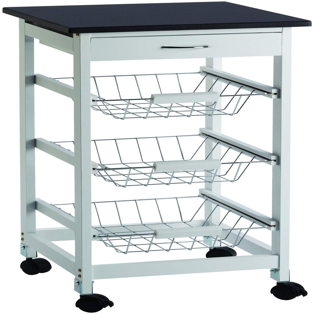 King Home Kitchen Cart, Black