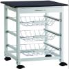 King Home Kitchen Cart, Black view 1