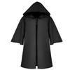 LATH.PIN Unisex Hooded Cape, Medieval Gothic Knight Cloak, Long Robe, Black, M view 1