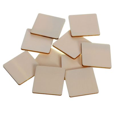Wood Squares with Rounded Corners, 5 x 5 cm, Pack of 50