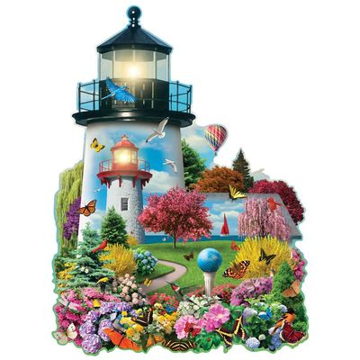 Lighthouse Garden 750-Piece Shaped Jigsaw Puzzle by Alan Giana