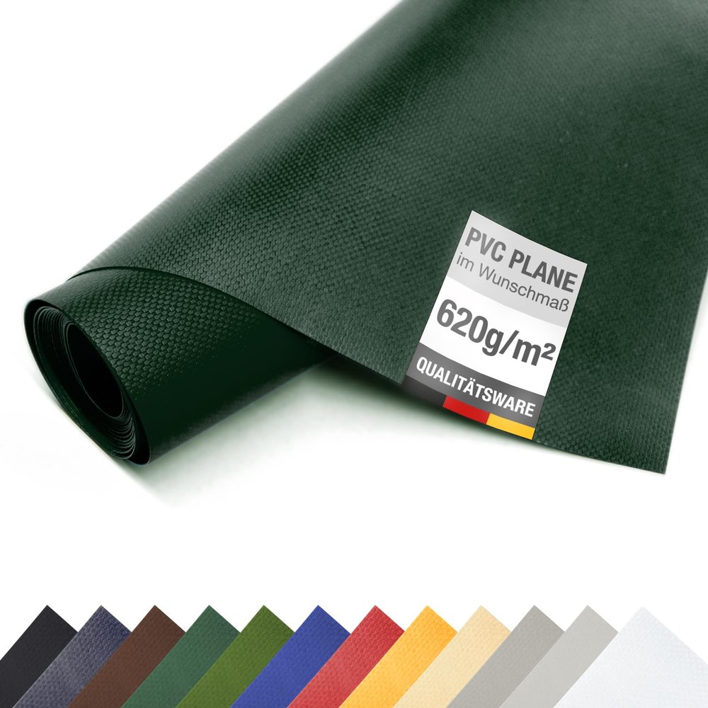 ANKO PVC Tarp, 1.5 m Wide, 620 g/m, Green RAL 6005