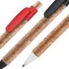 Druckspezialist 250-Pack Orange Cork Ballpoint Pens KORTE, Custom Printed Clip view 3