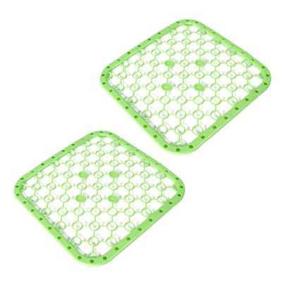 BESTonZON 2-Piece Sink Mat and Dish-Drying Mat, Green