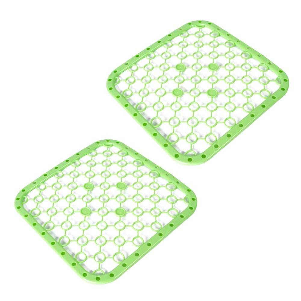 BESTonZON 2-Piece Sink Mat and Dish-Drying Mat, Green