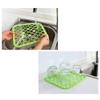 BESTonZON 2-Piece Sink Mat and Dish-Drying Mat, Green view 2