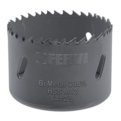 Fervi 0278/092 Bi-Metal Hole Saw with Variable Tooth Pitch, 92 mm