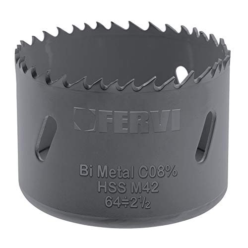 Fervi 0278/092 Bi-Metal Hole Saw with Variable Tooth Pitch, 92 mm