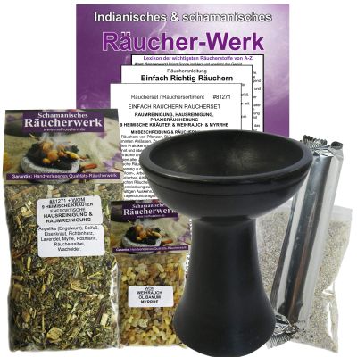 Rucherwerk 7-Piece Incense Set with 9 Native Herbs for Energetic Home and Room Cleansing