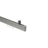 INTERDECO Square Internal-Track Curtain Rod, 14 x 35 mm, Stainless Steel Look, 140 cm view 1