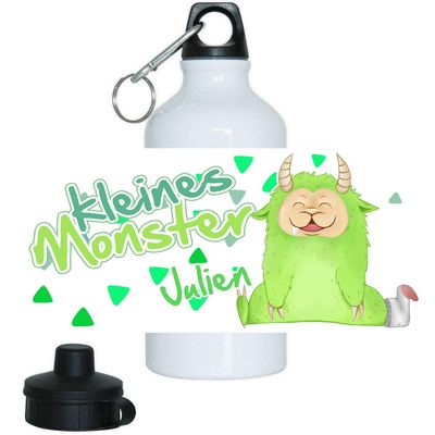 Eurofoto Personalized Water Bottle Set with Julien and Little Monster Design for Boys