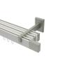 INTERDECO Square 3-Track Internal-Run Curtain Rod, 14 x 35 mm, White, 320 cm view 1