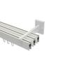INTERDECO Square 3-Track Internal-Run Curtain Rod, 14 x 35 mm, White, 320 cm view 3