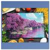 decorwelt 80 x 52 cm Glass Stovetop Cover, 1-Piece, Purple Landscape view 3