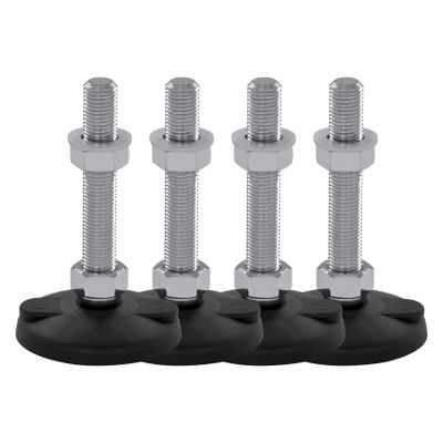 Schwaderer Adjustable Machine Leveling Feet KFB 80 N, M12 x 180, 4-Pack