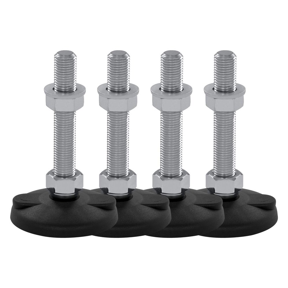 Schwaderer Adjustable Machine Leveling Feet KFB 80 N, M12 x 180, 4-Pack