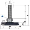 Schwaderer Adjustable Machine Leveling Feet KFB 80 N, M12 x 180, 4-Pack view 2