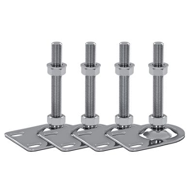 Schwaderer Adjustable Machine/Leveling Feet BSF80-2-85, 80 mm, M30 Thread, 120 mm Long, Set of 4