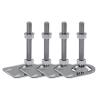 Schwaderer Adjustable Machine/Leveling Feet BSF80-2-85, 80 mm, M30 Thread, 120 mm Long, Set of 4 view 1