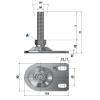 Schwaderer Adjustable Machine/Leveling Feet BSF80-2-85, 80 mm, M30 Thread, 120 mm Long, Set of 4 view 2