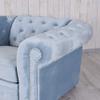 Vintage Blue Velvet Chesterfield Armchair – Palazzo Exklusiv FHA011 view 3