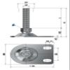 Schwaderer BSF80 Adjustable Machine Feet, 80 mm, M30x1.5, 50 mm, 4-Pack view 2