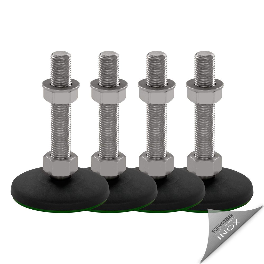 Schwaderer KFE 100 N Adjustable Machine Feet, M14 x 300 mm, 99 mm, Set of 4