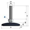 Schwaderer KFE 100 N Adjustable Machine Feet, M14 x 300 mm, 99 mm, Set of 4 view 2