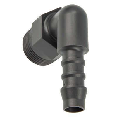 tecuro Elbow Hose Barb with Male Thread – 10 mm x 1/4 in – Gray Nylon