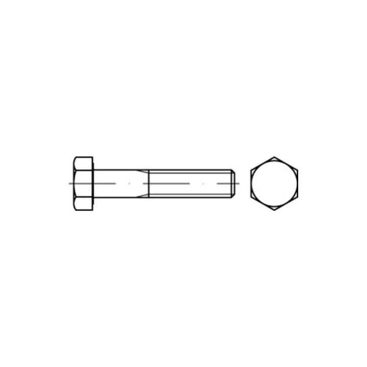25 x ASME B18.2.1 UNC Hex Cap Screws, 3/4" x 5", Grade 8.8 Steel, Zinc-Plated