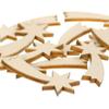 Wooden Shooting Stars, 1–60 cm, Scatter Decor, 10-Pack view 2