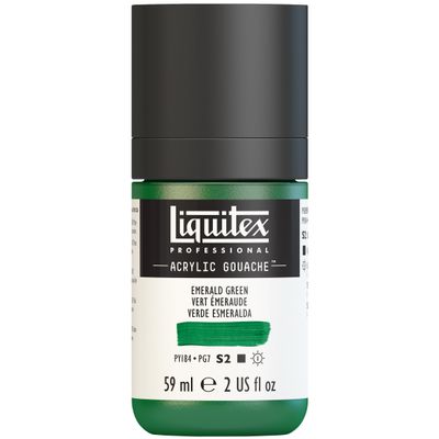 Liquitex 2059450 Professional Acrylic Gouache, Emerald Green, 59 ml Bottle, Matte