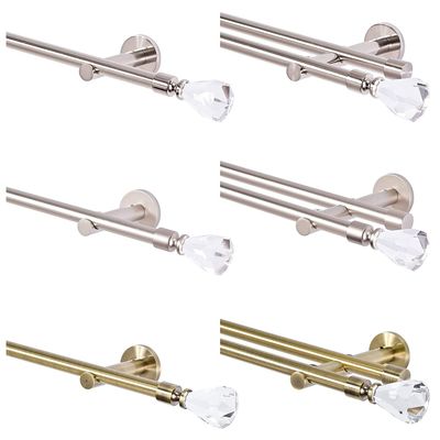 MDEKOR Gold Curtain Rod, Single Track, 16 mm, 400 cm