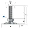 Schwaderer Adjustable Machine/Leveling Feet STF 80, 80 mm, Set of 4, M12 × 100 view 2