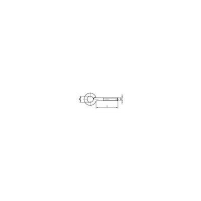 M6 x 20 Threaded Eyelets, Zinc-Plated Steel, 100-Pack